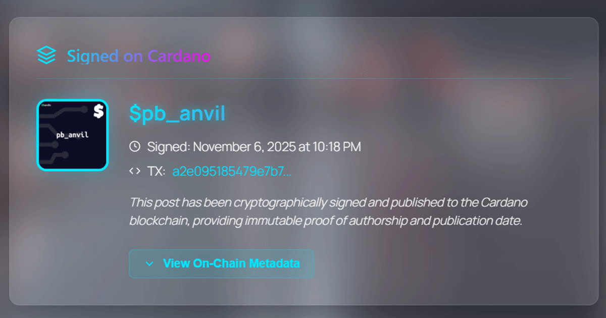 Proof of Authorship & Authenticity